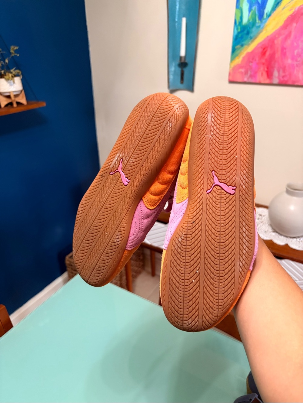 Puma Speedcat OG Women’s Sneakers — Orange with Pink Accents - Picture 3 of 3
